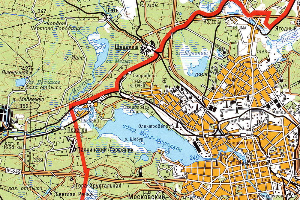 Карта озера Иткуль